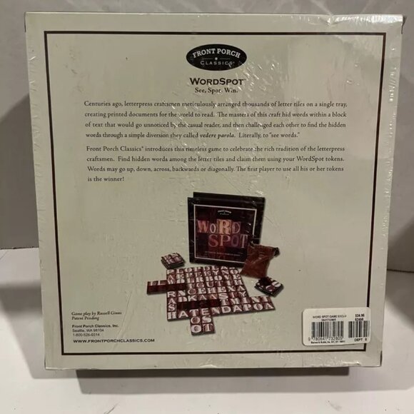 Word Spot A Classic Word Search Board Game Barnes & Noble SEALED New - Picture 2 of 6